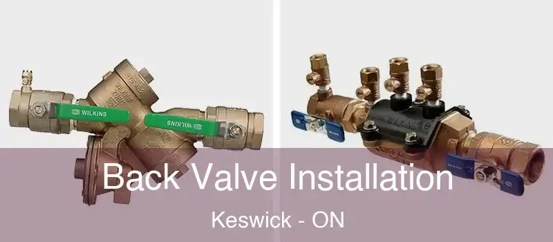  Back Valve Installation Keswick - ON