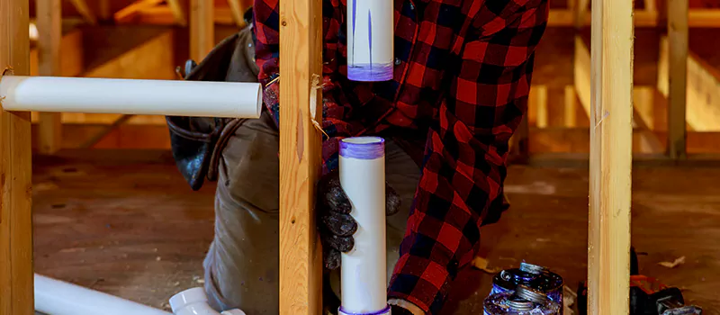 Process of Rough In Plumbing in Keswick, Ontario